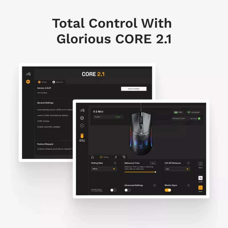Ποντίκι Gaming Glorious Gaming Model O 2 Mini ποντίκι Gaming RGB μαύρο