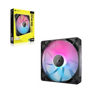 Ανεμιστήρας Corsair iCUE LINK RX140 RGB, 14 cm, Μαύρο, 300–1700 U/min, Μαγνητικό ρουλεμάν