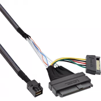 InLine Καλώδιο σύνδεσης U.2, SSD με U.2 (SFF-8639) σε SFF-8643 + τροφοδοσία, 0,5 m