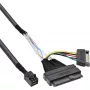 InLine Καλώδιο σύνδεσης U.2, SSD με U.2 (SFF-8639) σε SFF-8643 + τροφοδοσία, 0,5 m