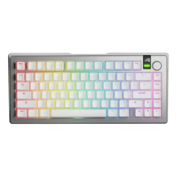 Glorious GMMK 3 Pro 75 % ασύρματο gaming πληκτρολόγιο, Pre-Built, διακόπτες Fox, US ANSI, ασημί