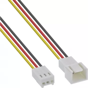 Επέκταση καλωδίου ανεμιστήρα InLine 3-Pin Molex βύσμα αρσενικό/υποδοχή θηλυκή, μήκος 0,30 m