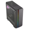 Aerocool GENESISV2BK κουτί PC ATX, μπροστινό πάνελ LED ARGB ανεμιστήρας ARGB 12 cm, μαύρο