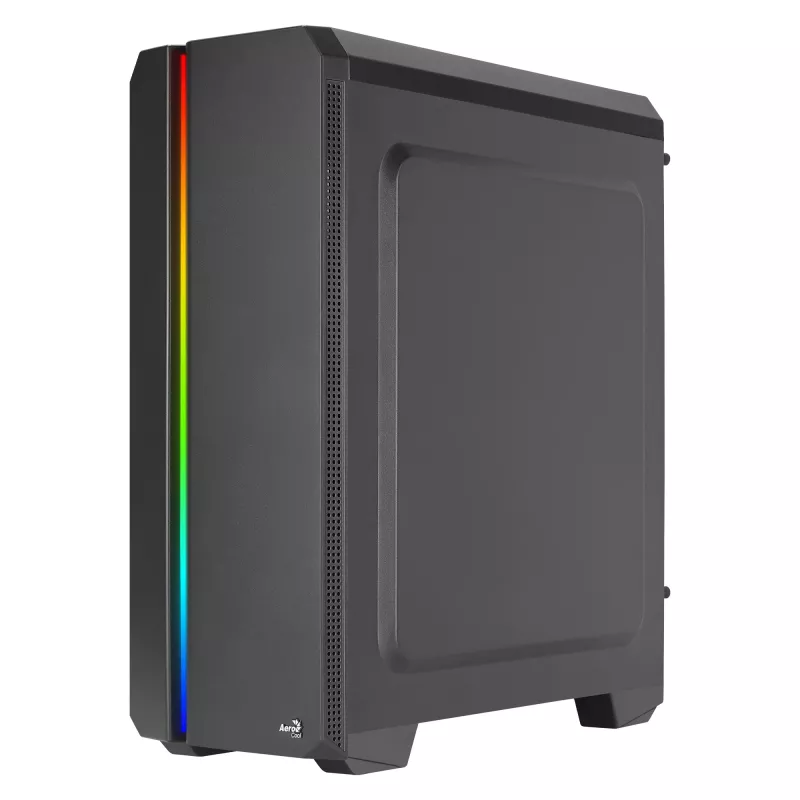 Aerocool GENESISV2BK κουτί PC ATX, μπροστινό πάνελ LED ARGB ανεμιστήρας ARGB 12 cm, μαύρο