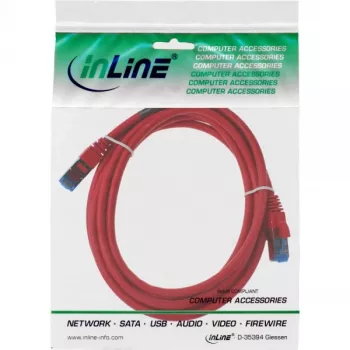 InLine καλώδιο δικτύου S/FTP PiMF Cat.6A χωρίς αλογόνα 500MHz κόκκινο 5m