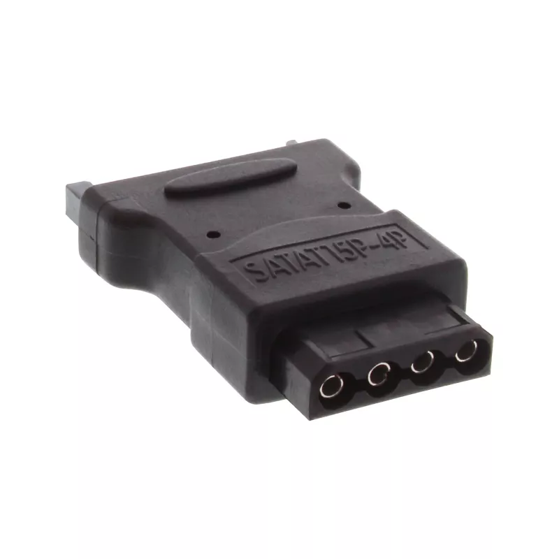 InLine αντάπτορας τροφοδοσίας SATA 1 Molex 4 Pin αρσενικό / 15 Pin SATA θηλυκή