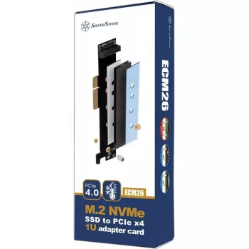 SilverStone SST-ECM26-V2 προσαρμογέας διεπαφής από M.2 (M-Key) σε PCIe 4.0 x4