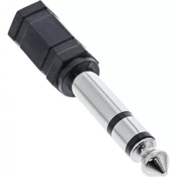 Προσαρμογέας ήχου InLine 6,3 mm αρσενικό / 3,5 mm θηλυκό στερεοφωνικός, υποδοχή jack 3,5 mm, 3,5 mm θηλυκό, μαύρο