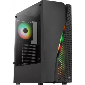 Κουτί PC Aerocool WAVEBKV3 ATX από tempered glass με 4xRGB ανεμιστήρες μαύρο