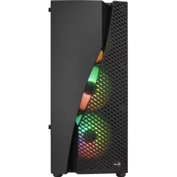 Κουτί PC Aerocool WAVEBKV3 ATX από tempered glass με 4xRGB ανεμιστήρες μαύρο