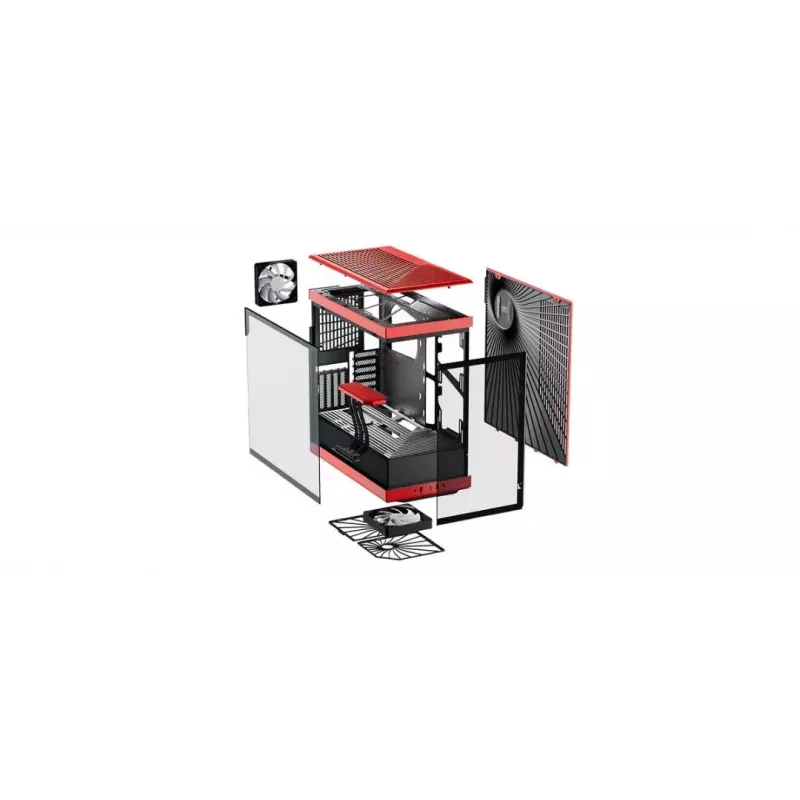 Κουτί PC HYTE Y40 Midi Tower μαύρο, κόκκινο
