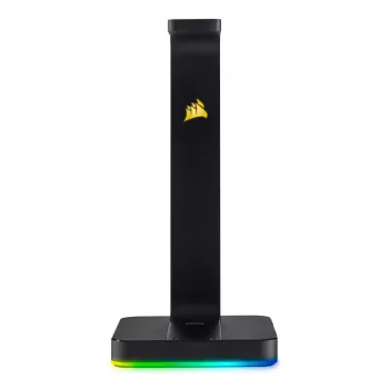 Βάση ακουστικών CORSAIR ST100 RGB Premium — με βάση 7.1 Surround — προσαρμοζόμενος φωτισμός RGB