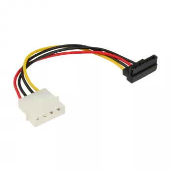 InLine Καλώδιο προσαρμογέα τροφοδοσίας SATA 5,25 ίντσες / 15-Pin SATA 0,15 m, γωνιακό προς τα κάτω