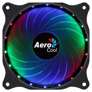 Ανεμιστήρας κουτιού υπολογιστή AEROCOOL COSMO12FRGB 120mm, 1000 U/min, 15 LEDs RGB, σύνδεση Molex, 3,72 W, μαύρο