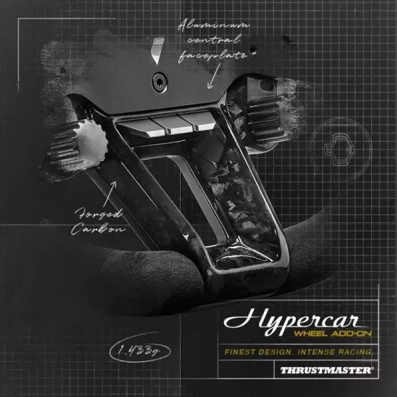 Thrustmaster Hypercar Wheel Add-On μαύρο, ασημί τιμόνι PC, PlayStation 4, PlayStation 5, Xbox, Xbox One