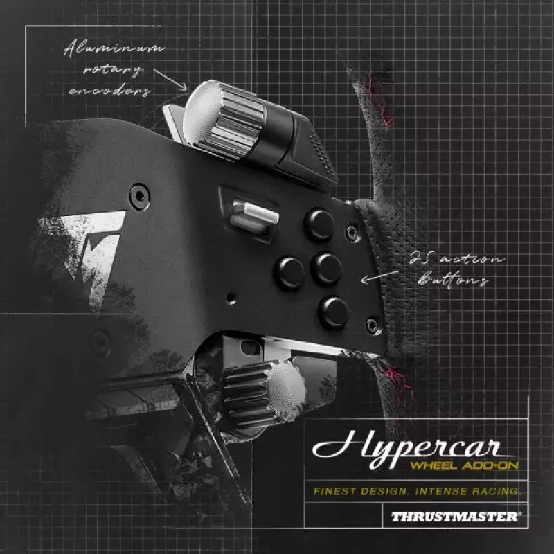 Thrustmaster Hypercar Wheel Add-On μαύρο, ασημί τιμόνι PC, PlayStation 4, PlayStation 5, Xbox, Xbox One