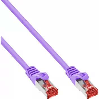 InLine Καλώδιο δικτύου S/FTP PiMF Cat.6 250MHz PVC χαλκός μωβ 0,5m