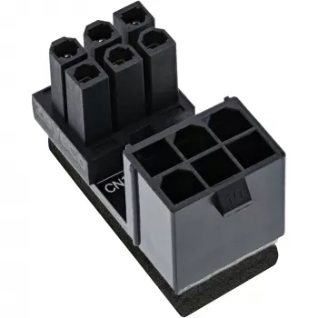 InLine εσωτερικός τροφοδοτικός αντάπτορας 180° ATX 6-Pin αρσενικό σε θηλυκό μαύρο 26636F