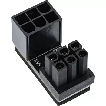 InLine εσωτερικός τροφοδοτικός αντάπτορας 180° ATX 6-Pin αρσενικό σε θηλυκό μαύρο 26636F
