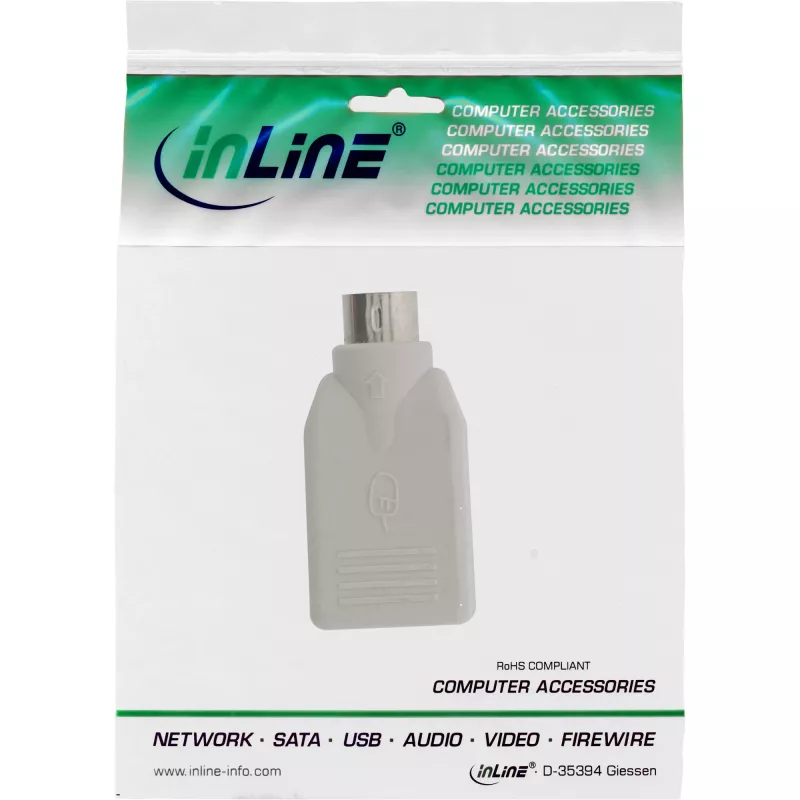 InLine αντάπτορας USB USB A θηλυκό / PS/2 αρσενικό, PS/2 αρσενικό, USB A, μπεζ