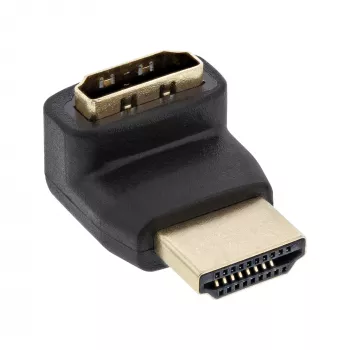 InLine αντάπτορας HDMI, βύσμα αρσενικό/υποδοχή θηλυκή, στραμμένος προς τα πάνω, επιχρυσωμένες επαφές, 4K2K
