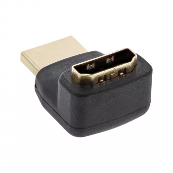 InLine αντάπτορας HDMI, βύσμα αρσενικό/υποδοχή θηλυκή, στραμμένος προς τα πάνω, επιχρυσωμένες επαφές, 4K2K