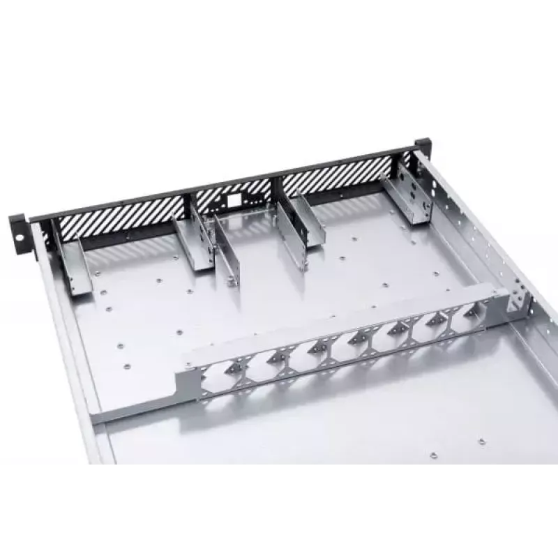 Κουτί rack server Alphacool ES 1U 19 ιντσών, έτοιμο για υδρόψυξη, μαύρο/γκρι