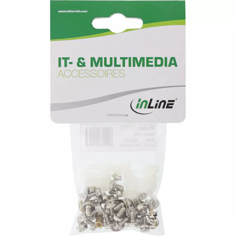 Σετ βιδών InLine IT / PC με αποστάτες 48 τεμ., μέταλλο, πλαστικό