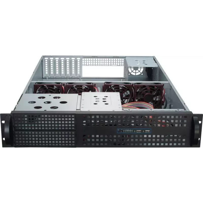 Κουτί server Inter-Tech 2U-2129N Rack μαύρο, ασημί