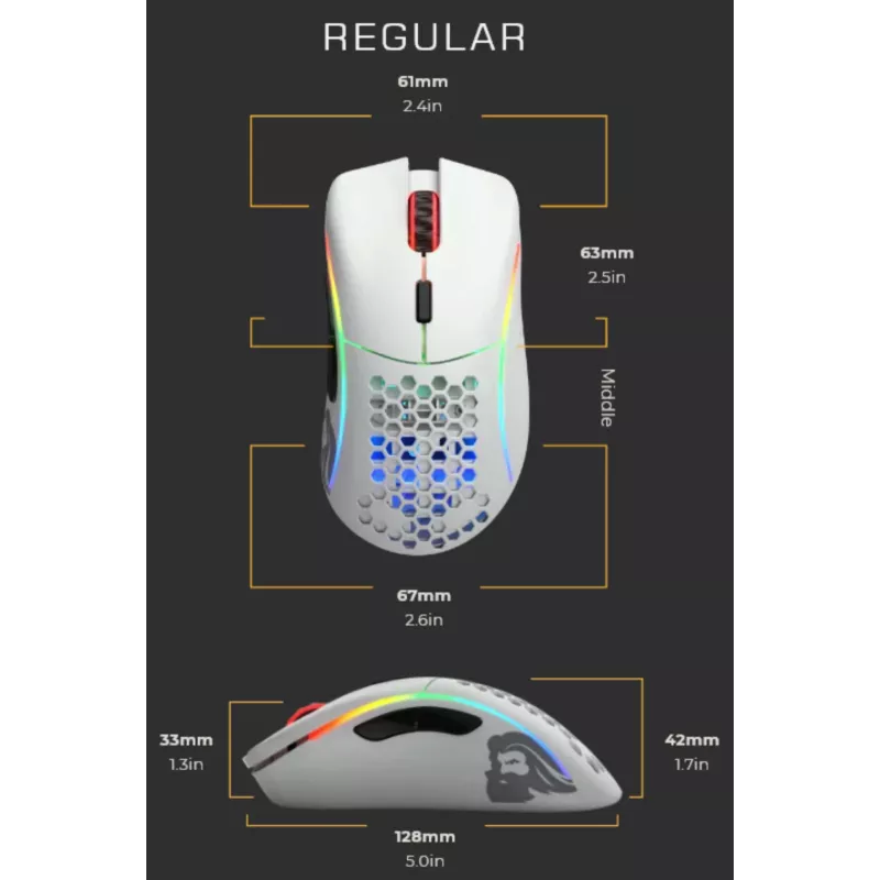 Glorious Gaming Glorious Model D ποντίκι Regular (White)