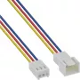 InLine Προέκταση καλωδίου ανεμιστήρα 3-Pin Molex αρσενικό βύσμα/υποδοχή θηλυκή μήκος 0,60 m