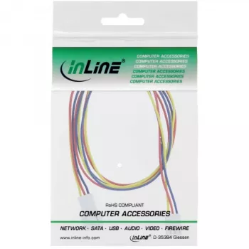 InLine Προέκταση καλωδίου ανεμιστήρα 3-Pin Molex αρσενικό βύσμα/υποδοχή θηλυκή μήκος 0,60 m
