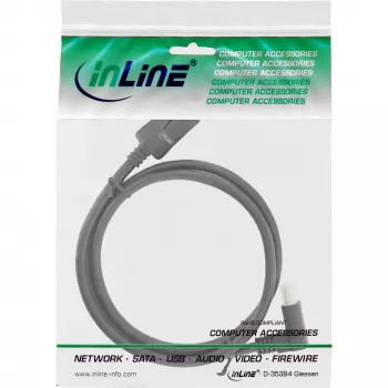 Καλώδιο DisplayPort 1.4 InLine 17151O 8K4K γωνιακό προς τα πάνω μαύρο/χρυσό 1m