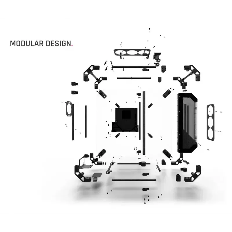 Κουτί PC Alphacool Apex Pro Skeleton Full Tower μαύρο