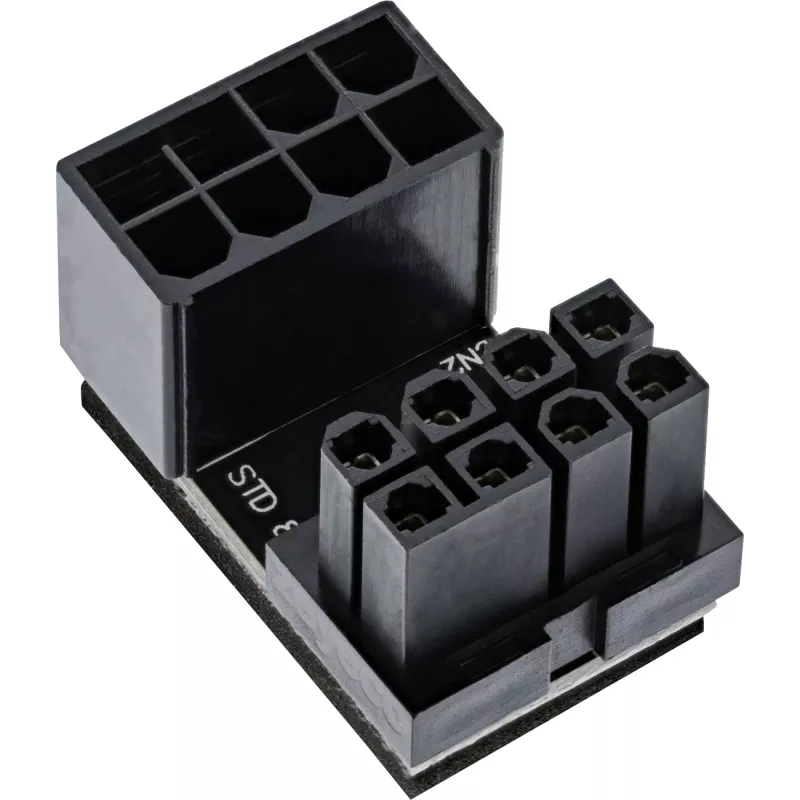 InLine Εσωτερικός Αντάπτορας Τροφοδοσίας 180° ATX 8-Pin Βύσμα Υποδοχή Μαύρο 26638E