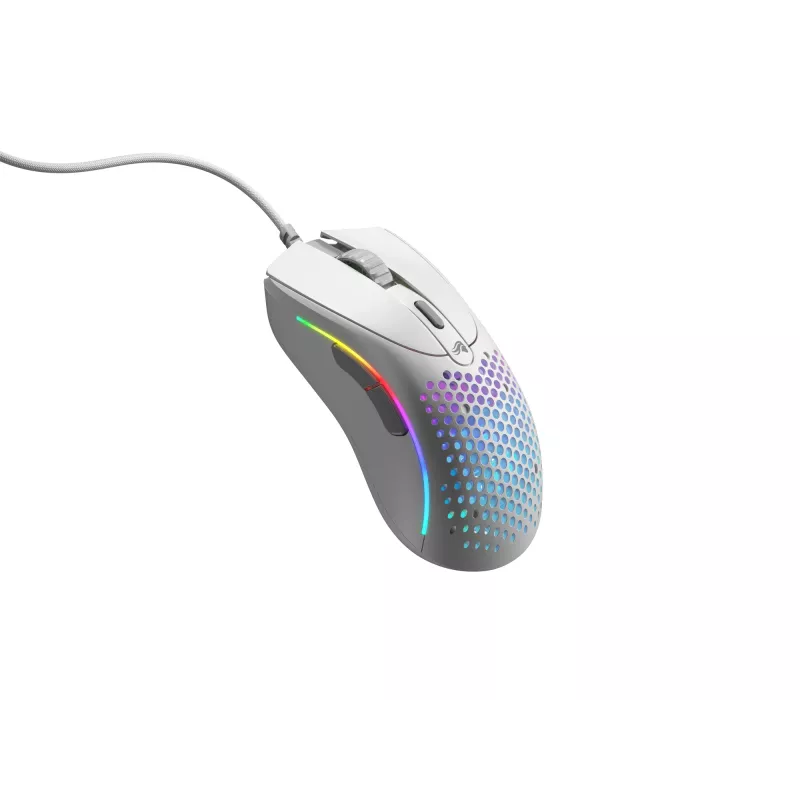 Glorious Gaming Glorious Model D 2 Wired - Ματ Λευκό, Δεξιόχειρας, Οπτικό, USB Type-A, 26000 DPI, Λευκό