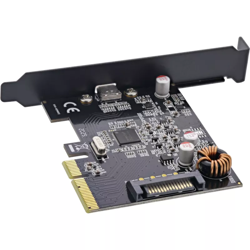 Κάρτα διεπαφής InLine 76660F, PCIe x4, USB 3.2 Gen 2x2 (20 Gb/s), 1x USB-C, χαμηλού προφίλ