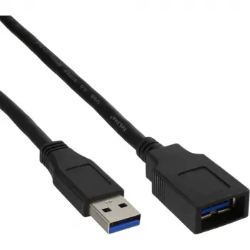 Καλώδιο InLine USB 3.2 Gen.1 Type-A αρσενικό / Type-A θηλυκό, μαύρο, 1m