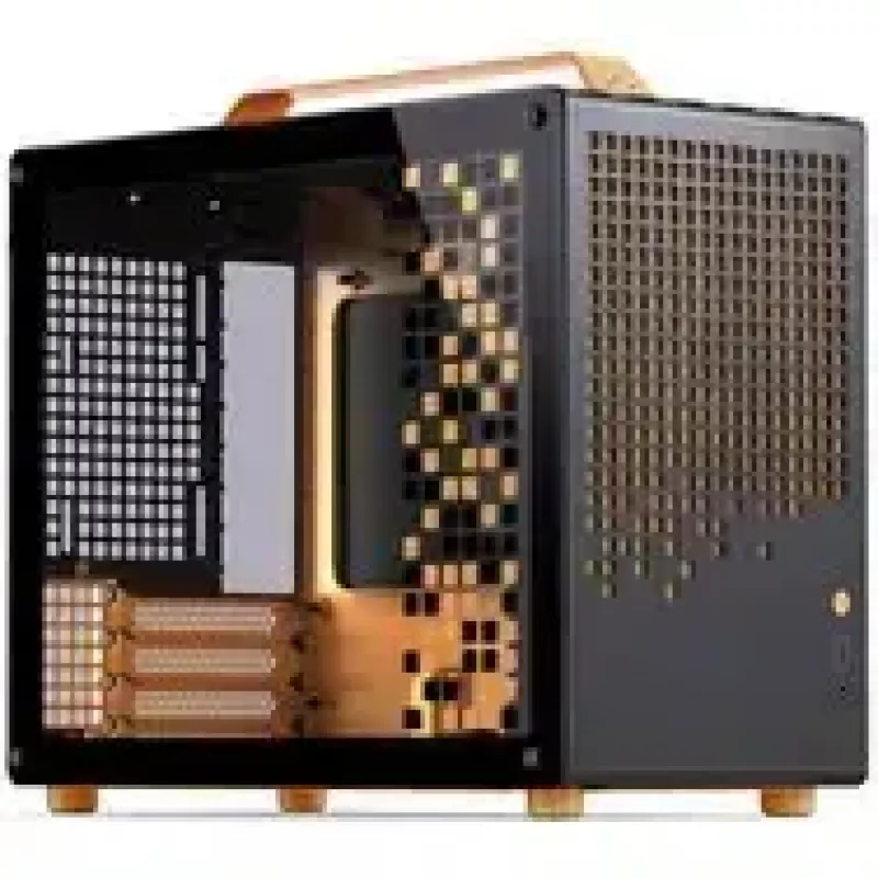Κουτί υπολογιστή JONSPLUS MATX Handle Case Z20 – Μαύρο-Πορτοκαλί