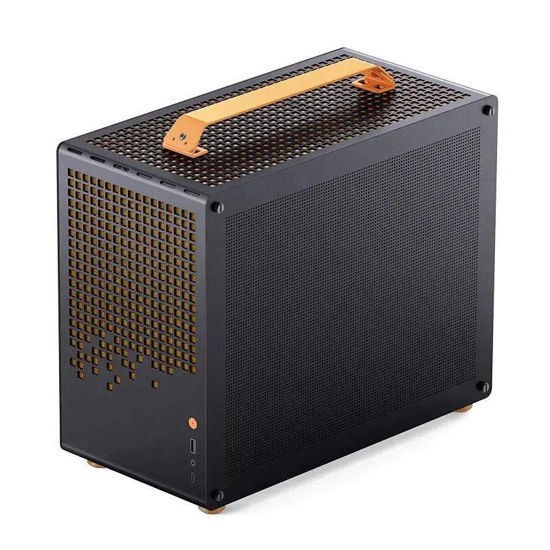 Κουτί υπολογιστή JONSPLUS MATX Handle Case Z20 – Μαύρο-Πορτοκαλί