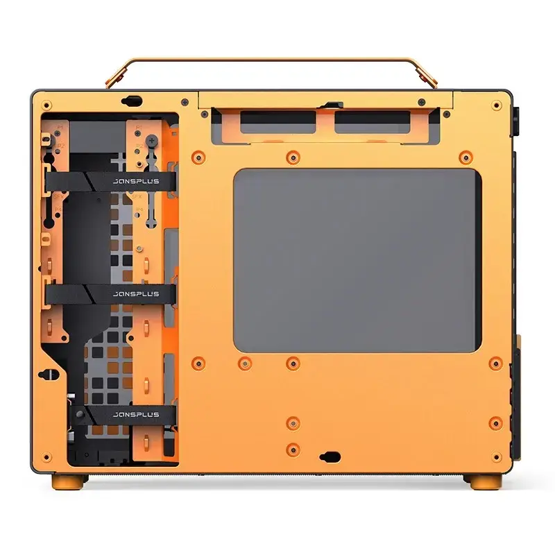 Κουτί υπολογιστή JONSPLUS MATX Handle Case Z20 – Μαύρο-Πορτοκαλί