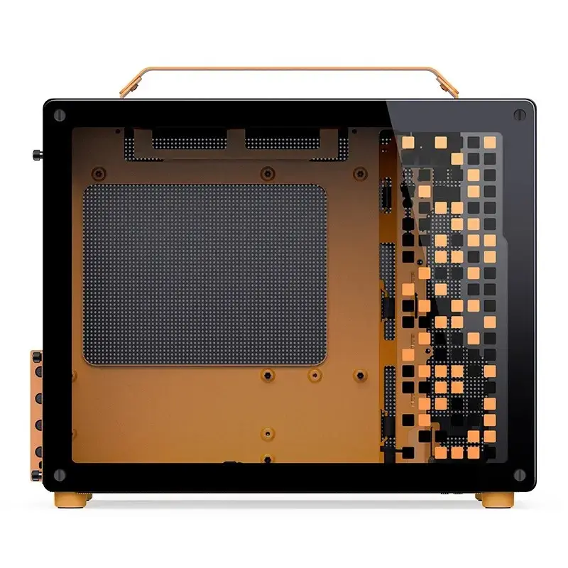 Κουτί υπολογιστή JONSPLUS MATX Handle Case Z20 – Μαύρο-Πορτοκαλί