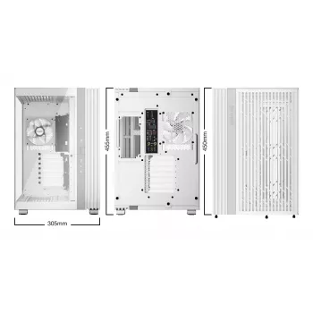 be quiet! Light Base 600 LX BGW68 κουτί υπολογιστή Midi Tower, ATX, πλαϊνό παράθυρο από ψημένο γυαλί, ARGB, USB-C, υποστήριξη ψυγείου 360 mm, λευκό