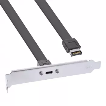 InLine PCI-Slotblende, USB-C σε USB 3.2 Frontpanel Key-A εσωτερικό, 0,3 m