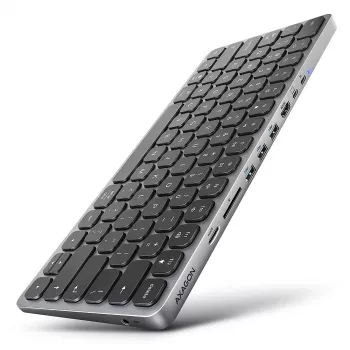Axagon HMC-KB-US, USB 5Gbps Hub με πληκτρολόγιο, HDMI 4K/60Hz, 3x USB-A, SD/mSD, Ήχος, PD 100, US-Layout