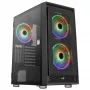 AeroCool Graphite v3 (Graphite-G-BK-v3) ACCM-PB24133.11 κουτί Midi Tower, ATX/MicroATX/Mini-ITX, πλαϊνό πάνελ από ψημένο γυαλί, χωρίς τροφοδοτικό, μαύρο
