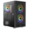 AeroCool Graphite v3 (Graphite-G-BK-v3) ACCM-PB24133.11 κουτί Midi Tower, ATX/MicroATX/Mini-ITX, πλαϊνό πάνελ από ψημένο γυαλί, χωρίς τροφοδοτικό, μαύρο