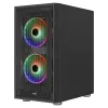 AeroCool Graphite v3 (Graphite-G-BK-v3) ACCM-PB24133.11 κουτί Midi Tower, ATX/MicroATX/Mini-ITX, πλαϊνό πάνελ από ψημένο γυαλί, χωρίς τροφοδοτικό, μαύρο