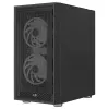AeroCool Graphite v3 (Graphite-G-BK-v3) ACCM-PB24133.11 κουτί Midi Tower, ATX/MicroATX/Mini-ITX, πλαϊνό πάνελ από ψημένο γυαλί, χωρίς τροφοδοτικό, μαύρο
