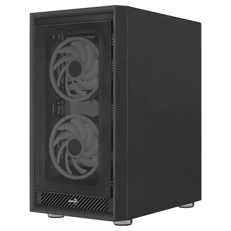 AeroCool Graphite v3 (Graphite-G-BK-v3) ACCM-PB24133.11 κουτί Midi Tower, ATX/MicroATX/Mini-ITX, πλαϊνό πάνελ από ψημένο γυαλί, χωρίς τροφοδοτικό, μαύρο